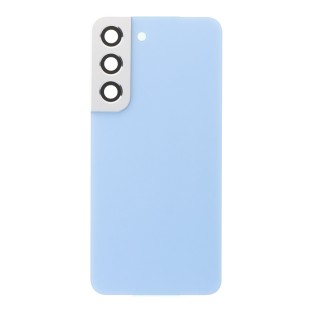 Samsung Galaxy S22 5G Couverture de batterie incl. cadre adhésif + lentille de caméra arrière bleue