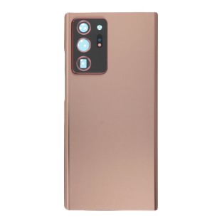 Samsung Galaxy Note 20 Ultra / Note 20 Ultra 5G Couverture de batterie y compris cadre adhésif + lentille de caméra arrière or