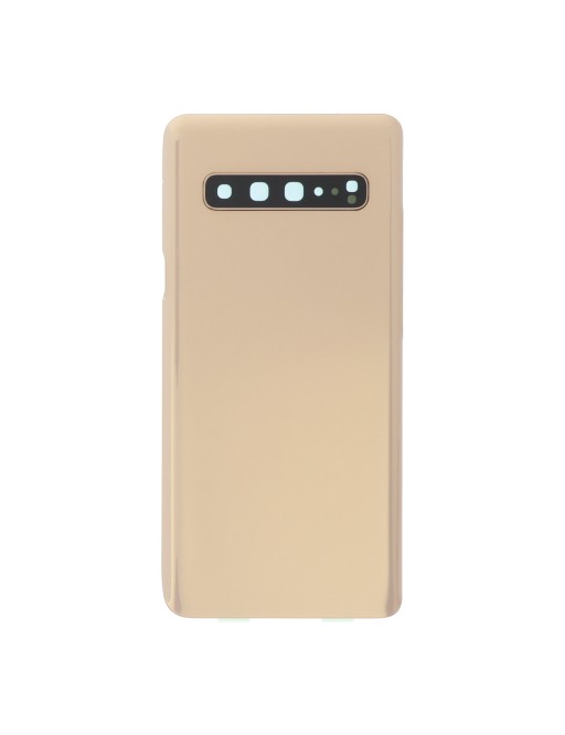Samsung Galaxy S10 5G Batterieabdeckung inkl. Kleberahmen + Rückkameralinse Gold