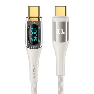 câble de données et de charge USB-C vers USB-C PD 100W de 2m avec écran