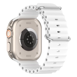 Silikonarmband für Apple Watch Ultra 49mm / Series 7&8 45mm / Series 4-6, SE & SE 2 44mm Weiss