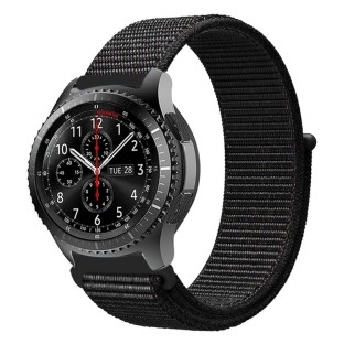 Nylon Watch Band Black for Samsung Galaxy Watch 46mm