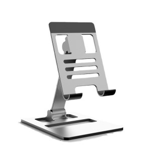 Universal Aluminium Mobile Phone & Tablet Stand Adjustable Silver