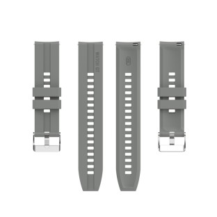 Huawei Watch GT 2 42mm Silikonarmband mit silberner Schnalle Grau