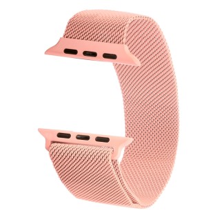 Magnetic Stainless Steel Bracelet for Apple Watch Ultra 49mm / Series 8&7 45mm / SE 2&6&SE&5&4 44mm / 3&2&1 42mm Pink