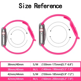 Grösse S Schmetterlingsschnalle Silikonarmband für Apple Watch Series 8&7 41mm / SE 2&6&SE&5&4 40mm / 3&2&1 38mm Schwarz