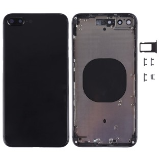 coque arrière pour iPhone 8 Plus / Coque arrière avec cadre préassemblé Noir