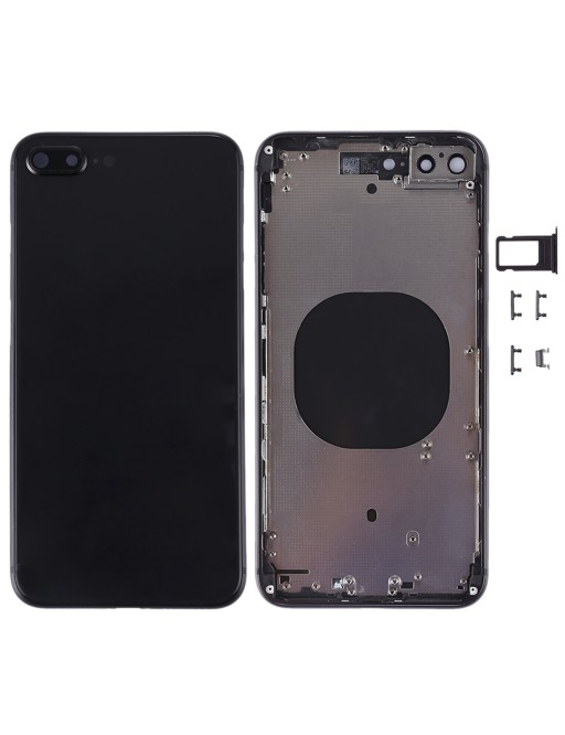 iPhone 8 Plus Backcover / Rückschale mit Rahmen vormontiert Schwarz