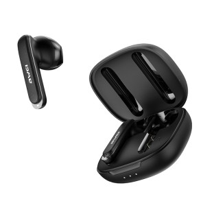 Wireless In-Ear Sports Headphones with Noise Cancellation Dual HD Mic Black