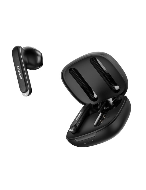 Wireless In-Ear Sports Headphones with Noise Cancellation Dual HD Mic Black