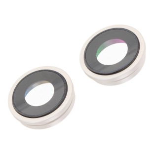iPhone 14 / 14 Plus Rear Camera Lens & Bezel Set of 2 Silver
