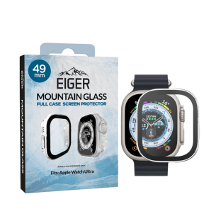 Apple Watch Ultra 49mm Full Case Schutz transparent Mountain Glass Full Case Clear
