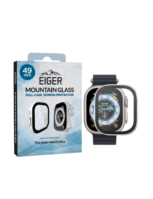 Apple Watch Ultra 49mm Full Case Schutz transparent Mountain Glass Full Case Clear