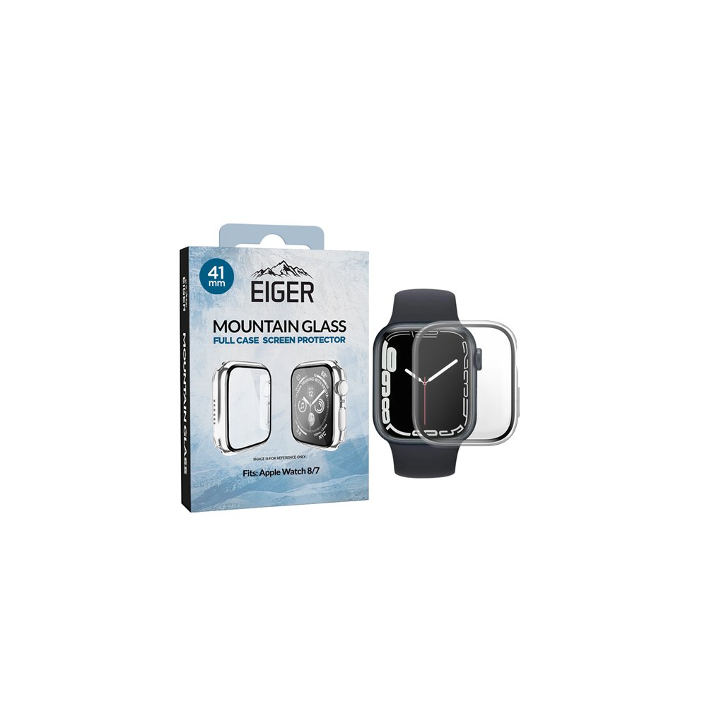 Apple Watch 8/7 41mm Full Case Schutz transparent Mountain Glass Full Case Clear