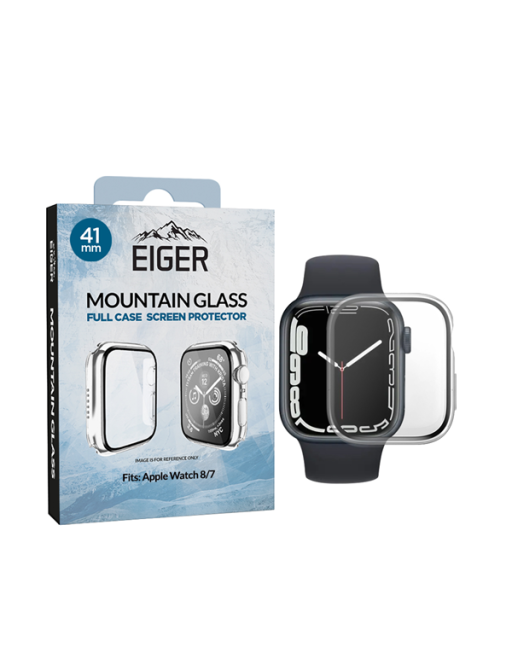 Apple Watch 8/7 41mm Full Case Schutz transparent Mountain Glass Full Case Clear