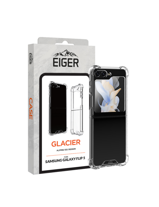 Samsung Galaxy Z Flip5 transparentes Hard-Cover Eiger Glacier Case clear