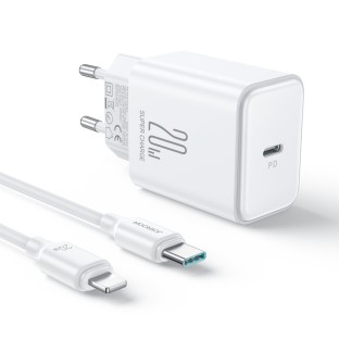 20W PD3.0 / QC3.0 Lightning Charger White