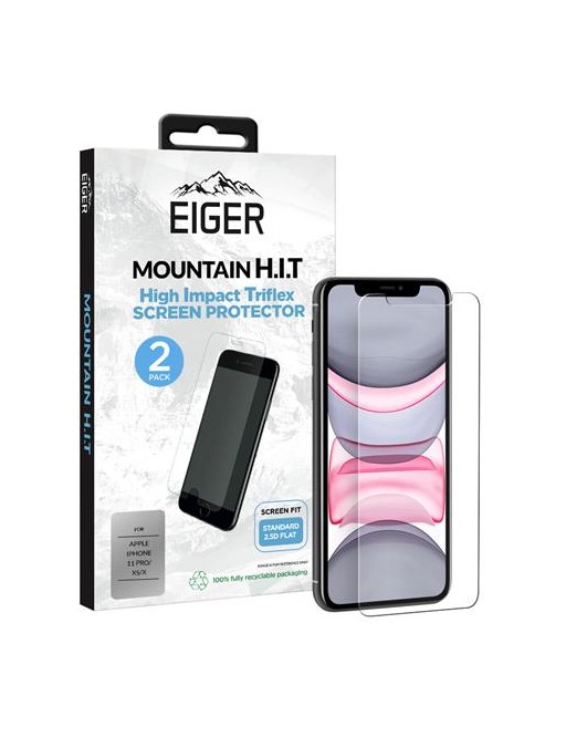 Set of 2 Eiger iPhone Xs / X / 11 Pro Tri Flex Display Protector Film (EGSP00525)