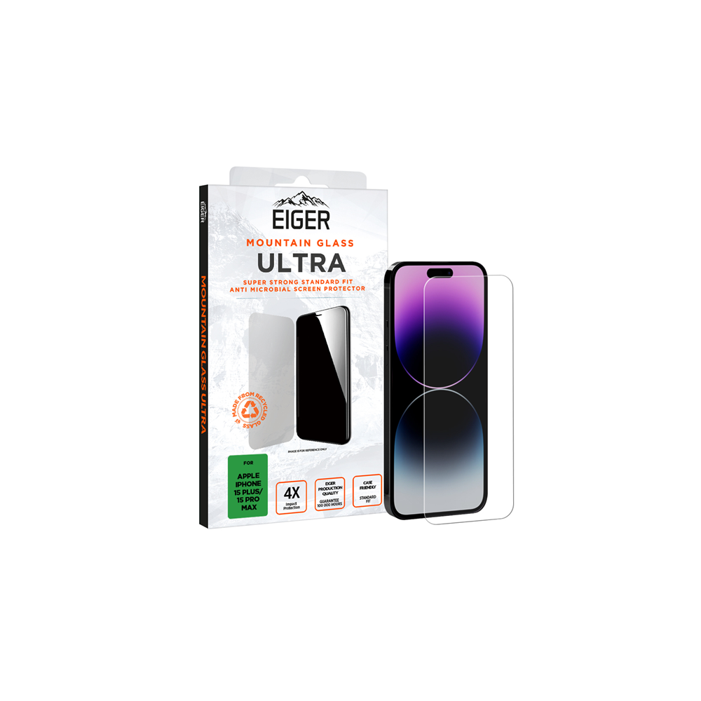 Verre d'écran Eiger 2.5D Mountain Ultra pour iPhone 15 Plus / 15