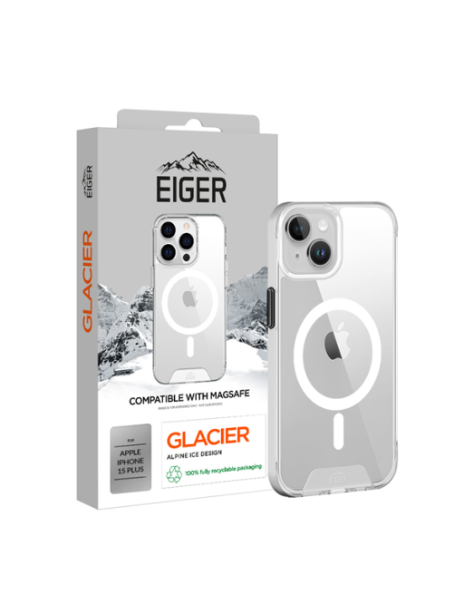 iPhone 15 Plus. Glacier Magsafe Case tr.