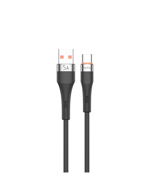TOTU USB-A to USB-C Skin Feel Charging Cable 1m Black