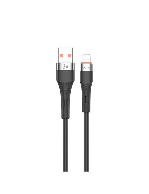 TOTU USB-A to Lightning Skin Feel Cable 1m Black