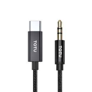 TOTU USB-C to 3.5mm AUX Audio Cable 1m Black