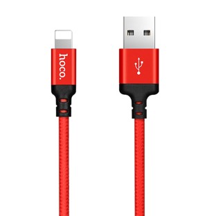 hoco 1m geflochtenes USB zu Lightning Daten- & Ladekabel Rot