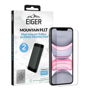 Pellicola protettiva Eiger per iPhone 11, XR (confezione da 2)