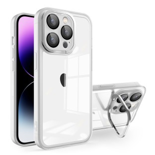 Transparent MagSafe case with stand function for iPhone 15 Pro