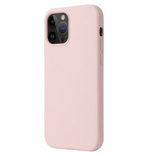 Etui en silicone rose pour iPhone 15 Pro