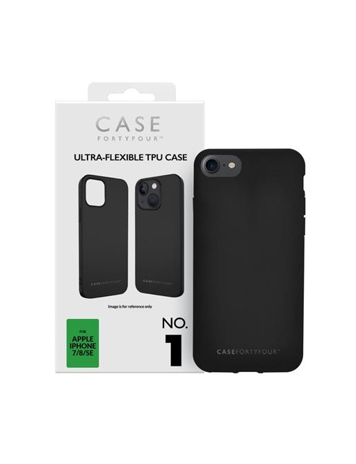 Case 44 Coque en silicone pour iPhone SE (2020) / 8 / 7 Noir (CFFCA0272)