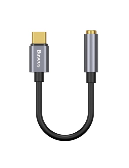 Baseus USB-C Stecker auf 3.5mm Buchse Adapter Grau