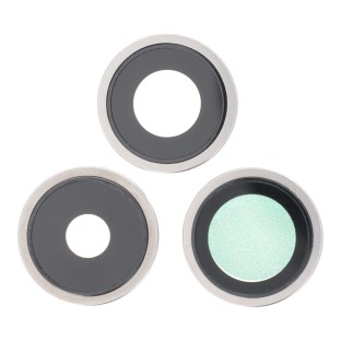 Obiettivo e cornice della fotocamera per iPhone 15 Pro Bianco Titanio
