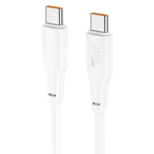 hoco 100W USB-C vers USB-C Câble de données à charge rapide Blanc