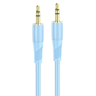 câble audio hoco 3,5 mm mâle à mâle bleu clair