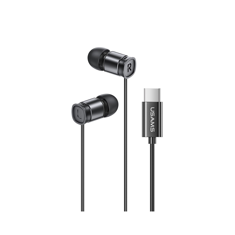 Casque filaire USB-C USAMS In-Ear noir