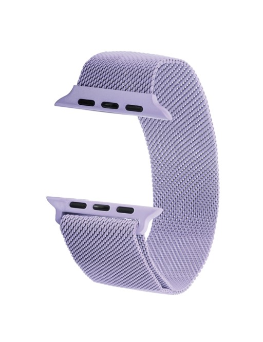 Bracelet en acier inoxydable pour Apple Watch Ultra / Ultra 2 49mm / Series 7,8,9 45mm / SE 2-6 44mm / 1,2,3 42mm Violet