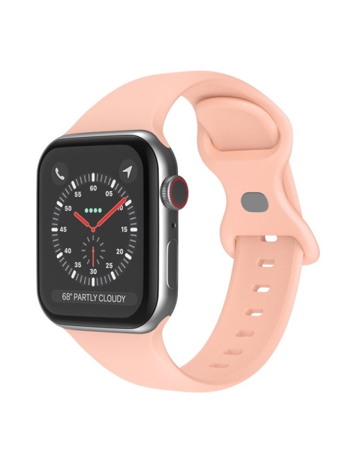 Silicone wristband for Apple Watch Series 7,8,9 41mm / SE 2-6 40mm / 1,2.3 38mm Pink