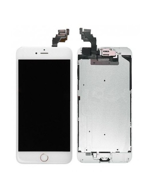 iPhone 6 Plus LCD Digitizer Frame Display completo bianco preassemblato (A1522, A1524, A1593)