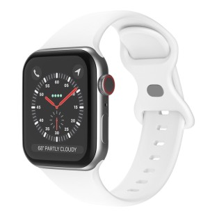 Bracciale in silicone per Apple Watch Ultra 49mm / Watch Ultra 2 49mm / Serie 7,8,9 45mm / SE 2-6 44mm / 1,2,3 42mm Bianco