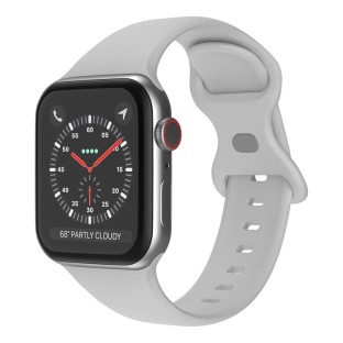 Bracciale in silicone per Apple Watch Series 7,8,9 41mm / SE 2-6 40mm / 1,2,3 38mm Grigio