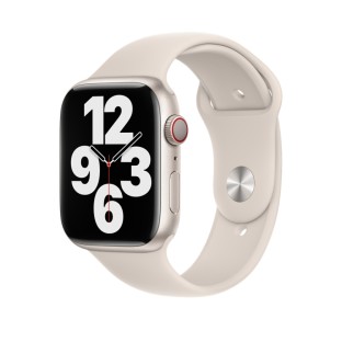 Bracelet en silicone pour Apple Watch Series 7,8,9 41mm / SE 2-6 40mm / 1,2,3 38mm gris clair