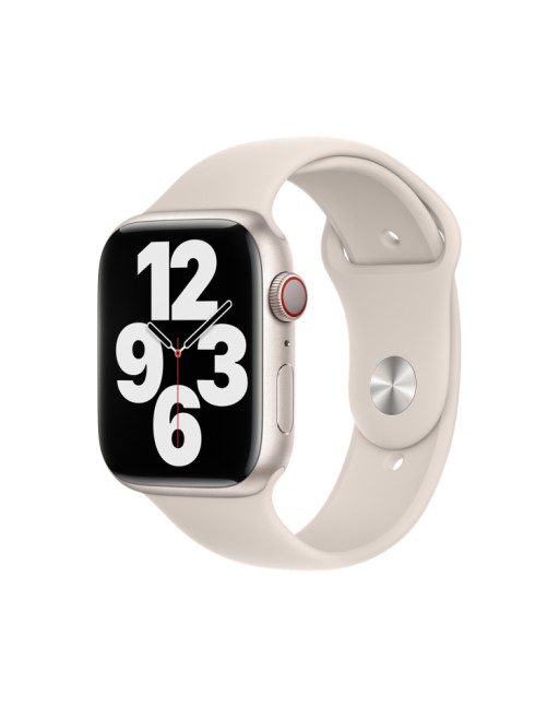 Bracelet en silicone pour Apple Watch Series 7,8,9 41mm / SE 2-6 40mm / 1,2,3 38mm gris clair
