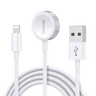 Yesido 2in1 Apple Watch & iPhone Charger 1.5m White