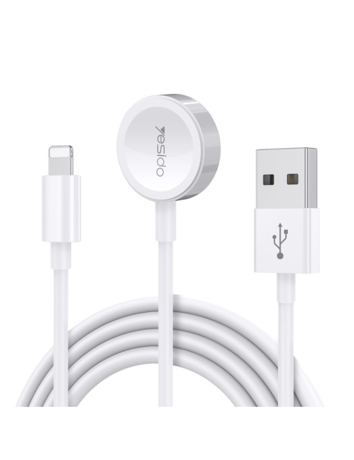 Yesido 2in1 Chargeur Apple Watch & iPhone 1.5m Blanc