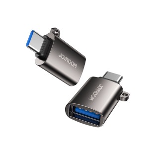 Joyroom USB-C Stecker auf USB-A Buchse OTG Adapter Schwarz