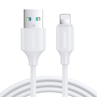 Joyroom 1m 2.4A USB-A to Lightning fast charging cable white