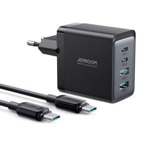 Joyroom 67W GaN Dual USB-A & Dual USB-C Multi-Port Charger Black