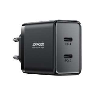 Joyroom 40W Dual USB-C PD Mini Fast Charger Black